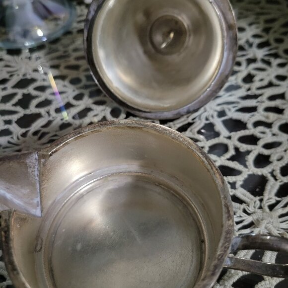 Tea kettle Mini Silver Plated Antique Interesting design Unsigned - Picture 7 of 11